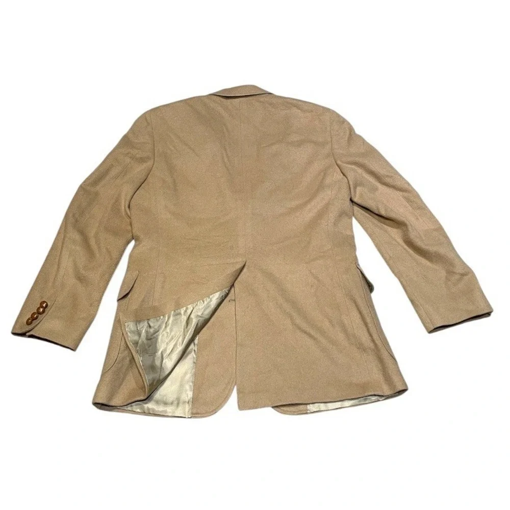 Vintage Chaps Ralph Lauren Camel Hair Blazer Sport Coat Beige 2-Button